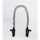    DS Fetish Nipple clamps iron L silver/black, 81,3 