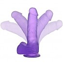 - Jelly Studs Crystal Dildo Medium 7» Purple