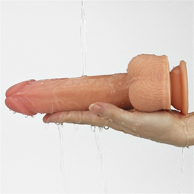   Dual-Layered Silicone Rotating Cock With Vibration Anthony 8.5» Flesh