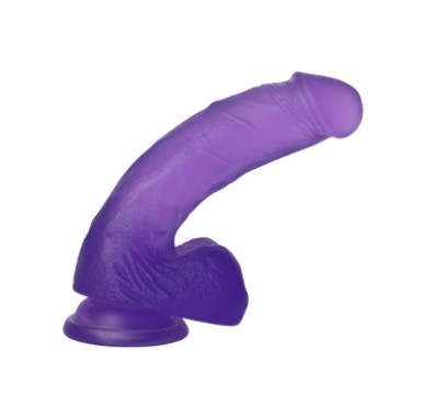  - Jelly Studs Crystal Dildo Medium 7» Purple
