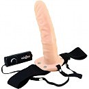    REALISTIC HOLLOW STRAP ON VIBRATOR 8INCH