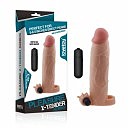 Удлиняющая насадка на пенис Pleasure Extender Sleeve Vibro Flesh, 20,8 х 5 см