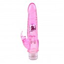 Вибратор Chisa Jelly Glitters Dual Teaser, Pink, 23 х 3,6 см
