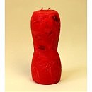 Красная свеча на 3 фитиля для БДСМ игр, 16,5 х 6,5 см
