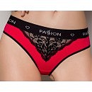 Трусики с широкой резинкой и кружевом Passion PS001 Panties red/black