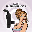 Вибратор на палец FeelzToys Magic Finger Vibrator Black, 10 х 3 см