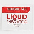 Пробник лубриканта с эффектом вибрации Amoreane Med Liquid Vibrator Strawberry