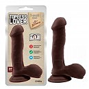 Фаллоимитатор Topless Lover Brown, 19,2 х 3,5 см