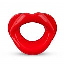 Силиконовая капа-расширитель для рта в форме губ XOXO Blow Me A Kiss Mouth Gag — Red, 4,5 см