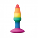 Анальная пробка Dream toys Colourful love Rainbow anal plug mini, 9 х 2,5 см