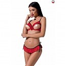 Комплект белья Cherry set with open bra red Passion Exclusive