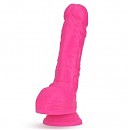 Фаллоимитатор с двойной плотностью Blush Neo 9 inch dual density dildo neon pink, 22,8 х 5 см