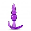 Анальный плаг B Yours Triple Bead Anal Plug purple, 9,5 х 2,3 см