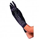Перчатки со стразами Skeleton Bone Elbow Length Gloves от Rhinestone Leg Avenue, черные
