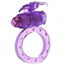 Эрекционное кольцо с вибрацией Toy Joy, фиолетовое