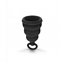 Силиконовая менструальная чаша с защитой от протечек Gvibe Gcup Black, 10 мл