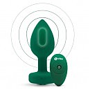 Анальная пробка с вибрацией и пультом B-Vibe — Vibrating Jewel Plug M/L Emerald