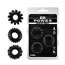 Эрекционные кольца GK Power Gear Up Rings-Black