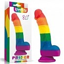Дилдо с мошонкой LoveToy Prider Dildo 8», разные цвета