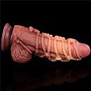   Dual-Layered Silicone Cock With Rope 9.5» Flesh