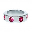 Эрекционное кольцо металл Pierscien-Metal Cock Ring with Pink Diamonds Medium