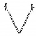    Bedroom Fantasies Nipple Clamps with Chain Black