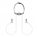      Bedroom Fantasies Nipple Clamps & Silicone Gag Ring