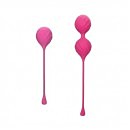 Набор вагинальных шариков рельефные розового цвета California Exotic Novelties 2 штуки