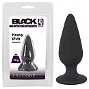 Силиконовая анальная пробка Black Velvets Heavy Plug, 7,8 х 2,7 см