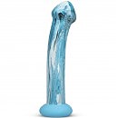 Стеклянный дилдо Gildo — Ocean Ripple Glass Dildo 17,4 см х 3,8 см.