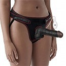 Женский страпон с вибрацией Ingen Vibrating Easy Strap-On Set 7.5» Black