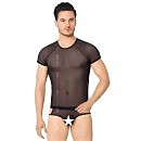 Мужской сетчатый комплект белья Shirt and Shorts 4607 black, футболка и боксеры