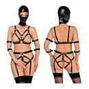 Боди-портупея с маской 480492 Bad Kitty Strap+Mask Set black 