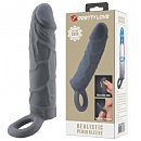 Насадка на пенис PRETTY LOVE Realistic Penis Sleeve, 18 х 3,8 см