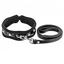 Ошейник с поводком Fetish Tentation Premium Patent leather chocker and leash