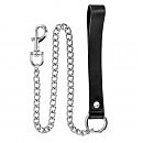 Поводок Fetish Tentation Premium Metal leash with cowhide leather wrist 72 см