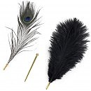 Набор перьев для ласк LOCKINK SEVANDA Natural Peacock Flirting Feather Tickler