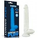 Фаллоимитатор LoveToy Lumino Play Dildo 10.5 White, светится в темноте, 26,9 х 4 см