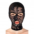 Капюшон-сетка для БДСМ Fetish Tentation Patterned fishnet hood, цветочный узор