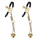     - Liebe Seele Hollow Heart Nipple Clamps Gold, 