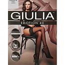 Чулки чёрные с кружевной резинкой на силиконе GIULIA чулки EMOTION 40 (NERO 3/4)