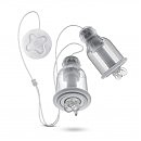 Вакуумные вибропомпы для сосков Blush Temptasia Titilator с массажерами, прозрачные