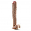 Фаллоимитатор-гигант с мошонкой Blush Dr. Skin Mr. Ed, бежевый, 33 х 6,3 см