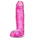 Гелевый фаллоимитатор-гигант Blush B Yours Plus Big n Bulky, прозрачно-розовый, 26,7 х 6,3 см
