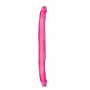 Двухсторонний фаллоимитатор Blush B Yours Double Dildo розовый, 40,6 х 3,7 см