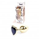     Jewellery Gold Heart Plug Black, -, 7  2,7 