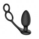 Анальная пробка Nexus Tornado Cock and Ball Ring с пультом ДУ, 3 режима вращения + 6 программ вибрации