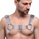 Мужская портупея на грудь Feral Feelings Bulldog Harness Trasparent