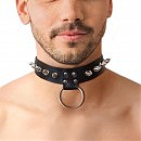 Мужской чокер с шипами Art of Sex Stiles Leather and Spikes, черный