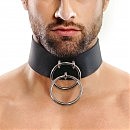 Широкий мужской чокер из натуральной кожи Art of Sex Zane Collar, черный